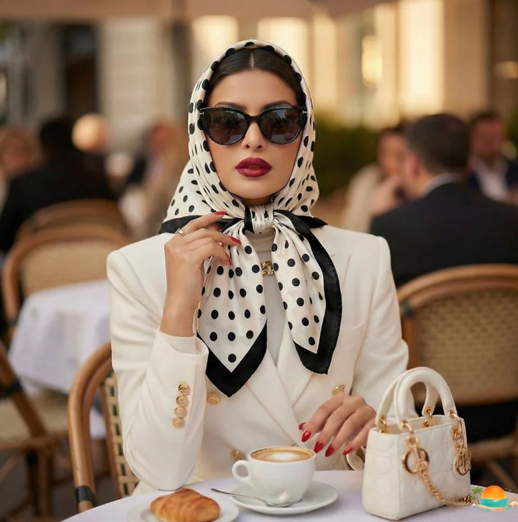 Foulard carré pois