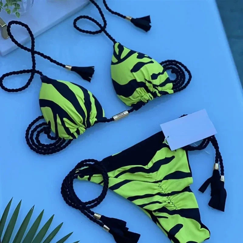 Bikini triangle string femme