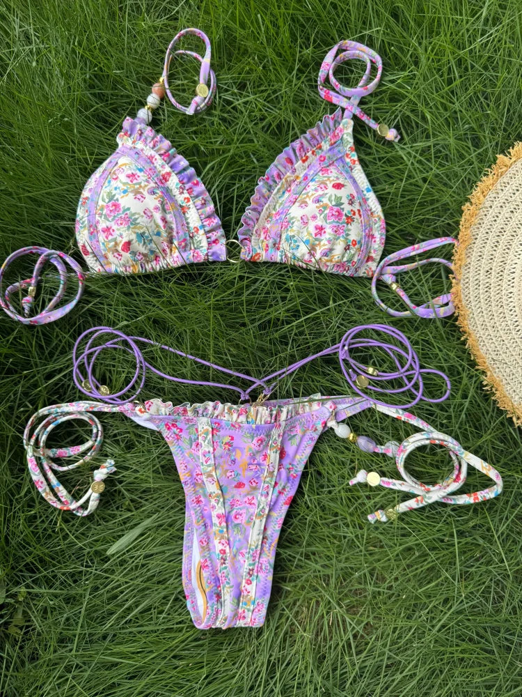 Bikini micro triangle femme