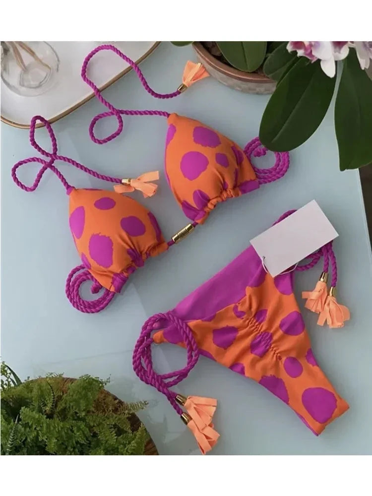 Bikini triangle string femme