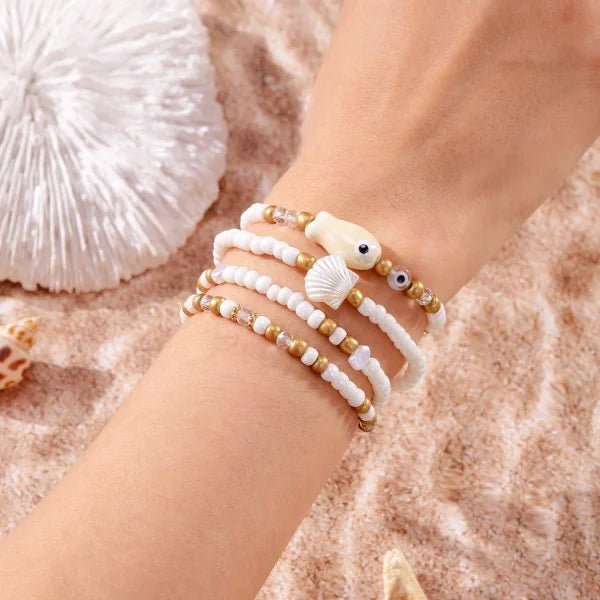 Bracelet coquillage étoile femme