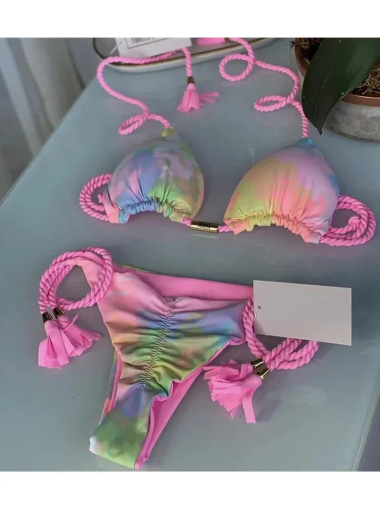 Bikini triangle string femme