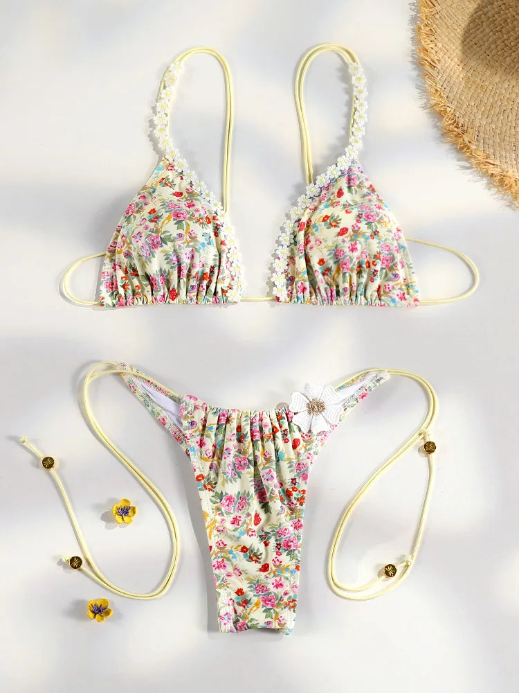 Bikini micro triangle femme