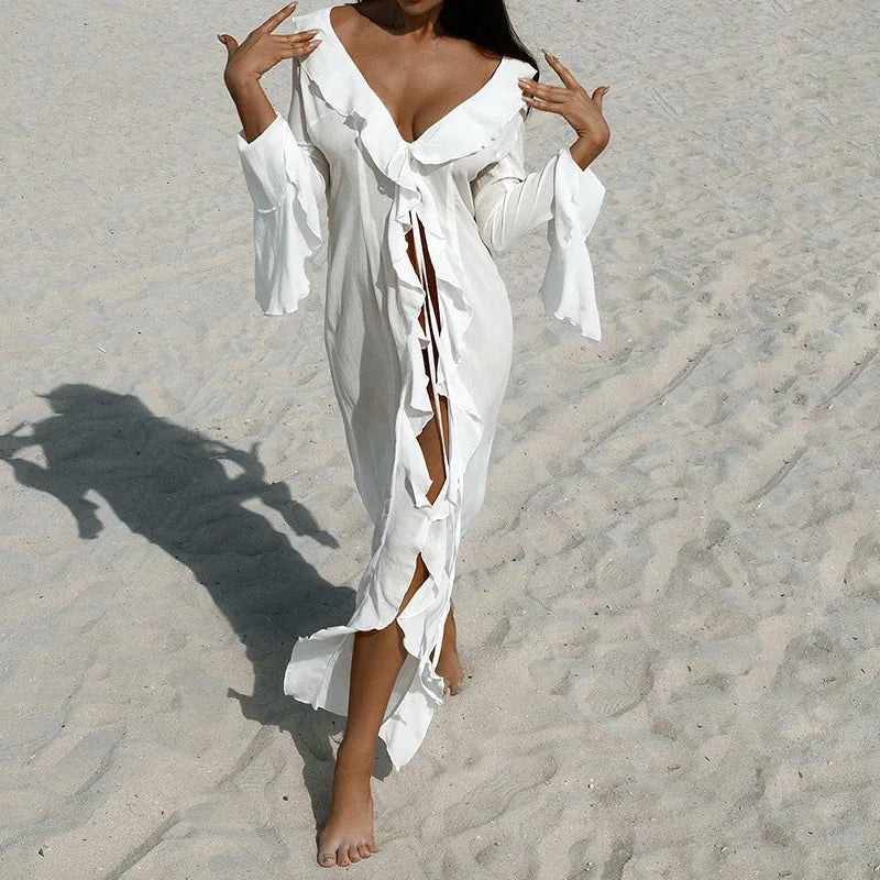 Tunique plage mousseline femme