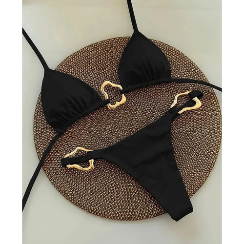 Bikini lacets fendu femme