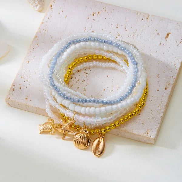 Bracelet coquillage étoile femme