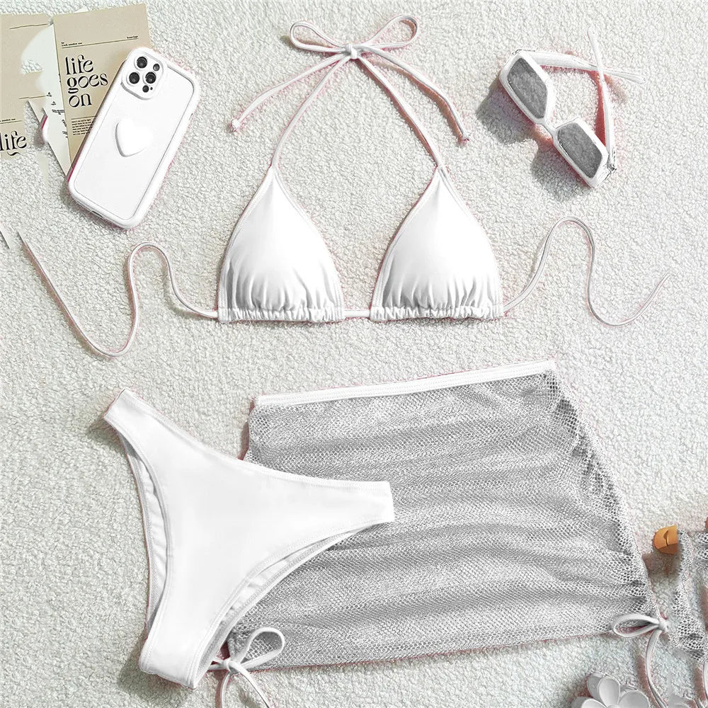 Bikini triangle 3 pièces femme