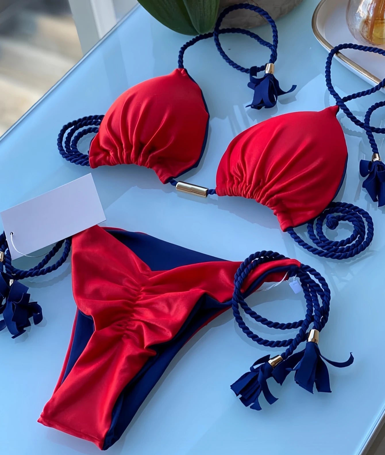 Bikini triangle string femme