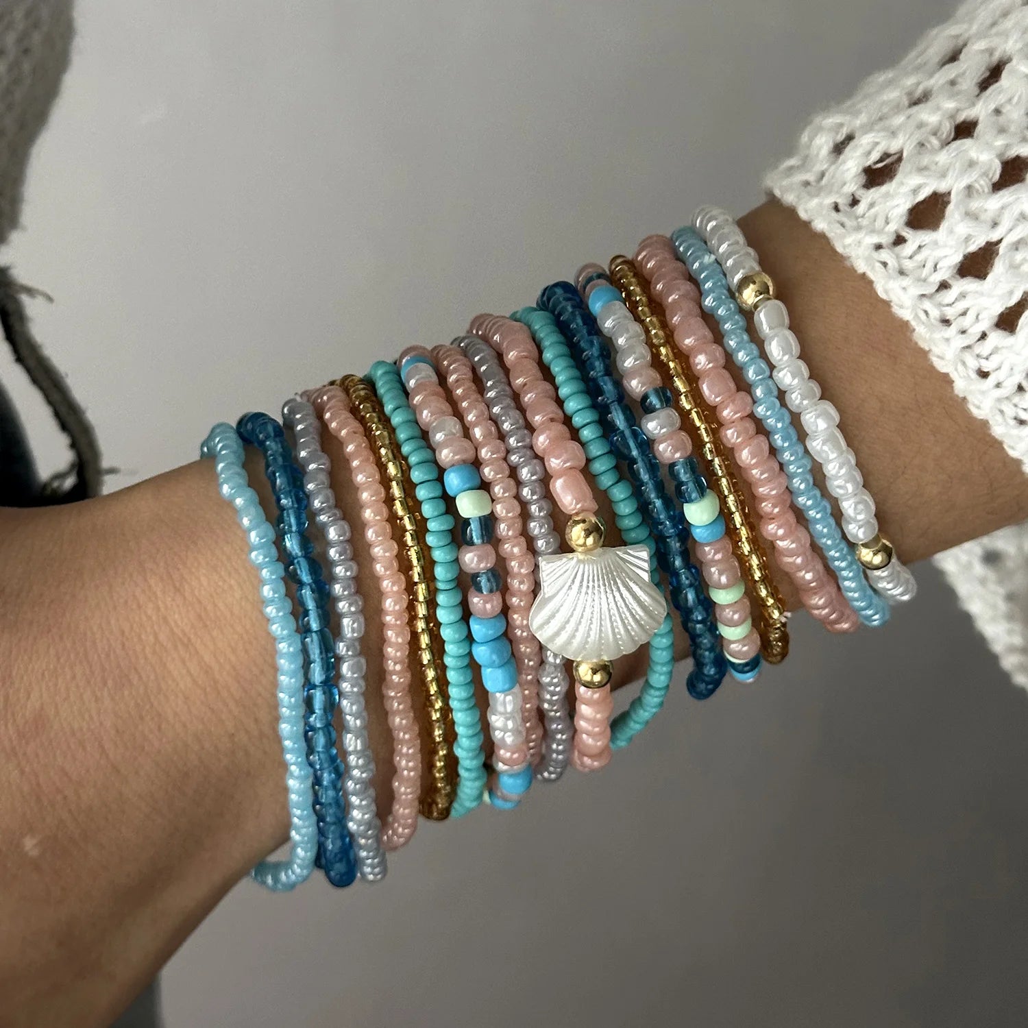 Bracelet coquillage étoile femme