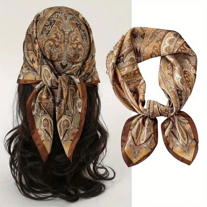Foulard carré soie femme