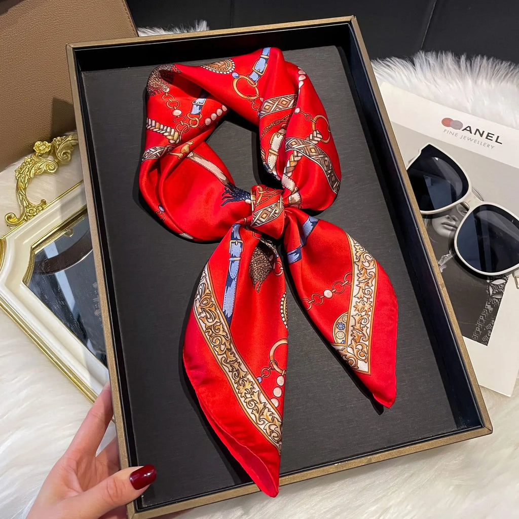 Foulard carré soie femme