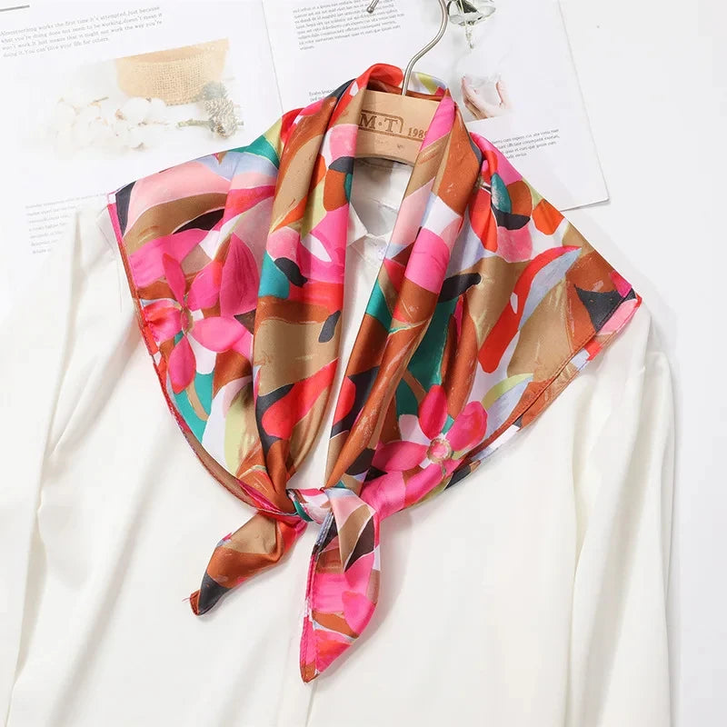Foulard carré soie femme