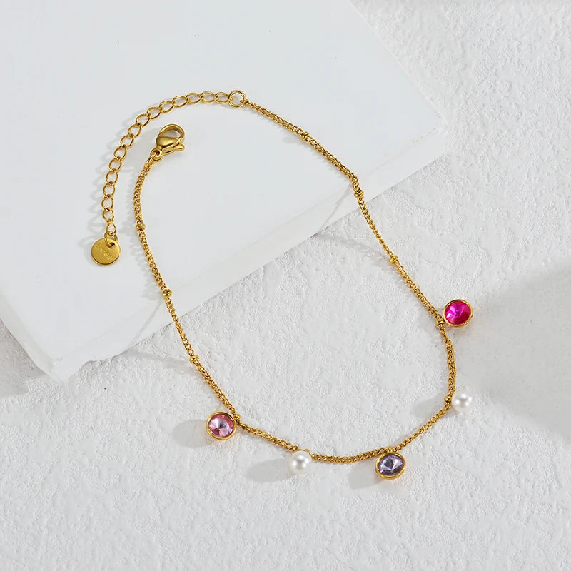 Bracelet coquillage acier doré femme