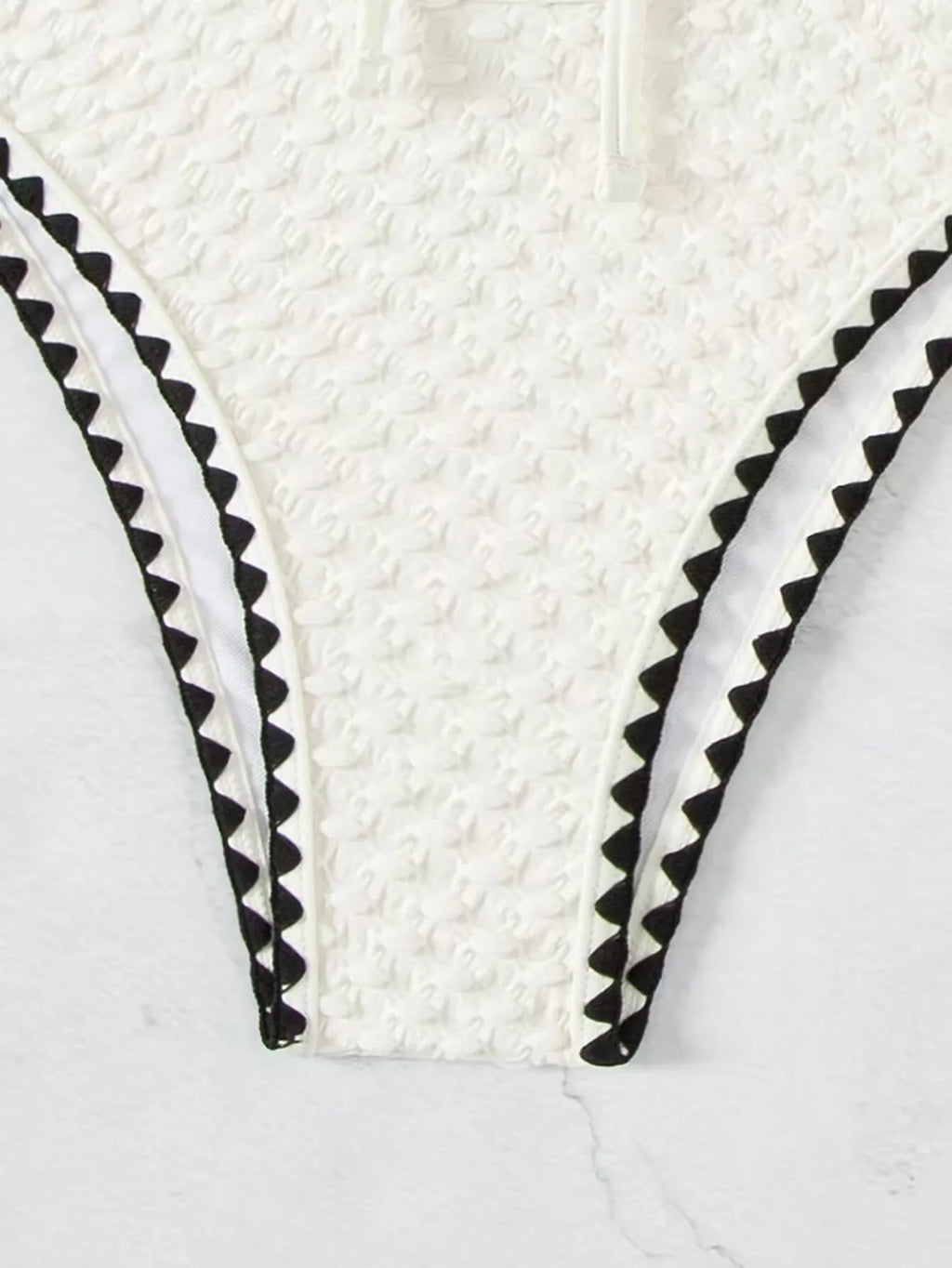 Bikini bandeau blanc femme