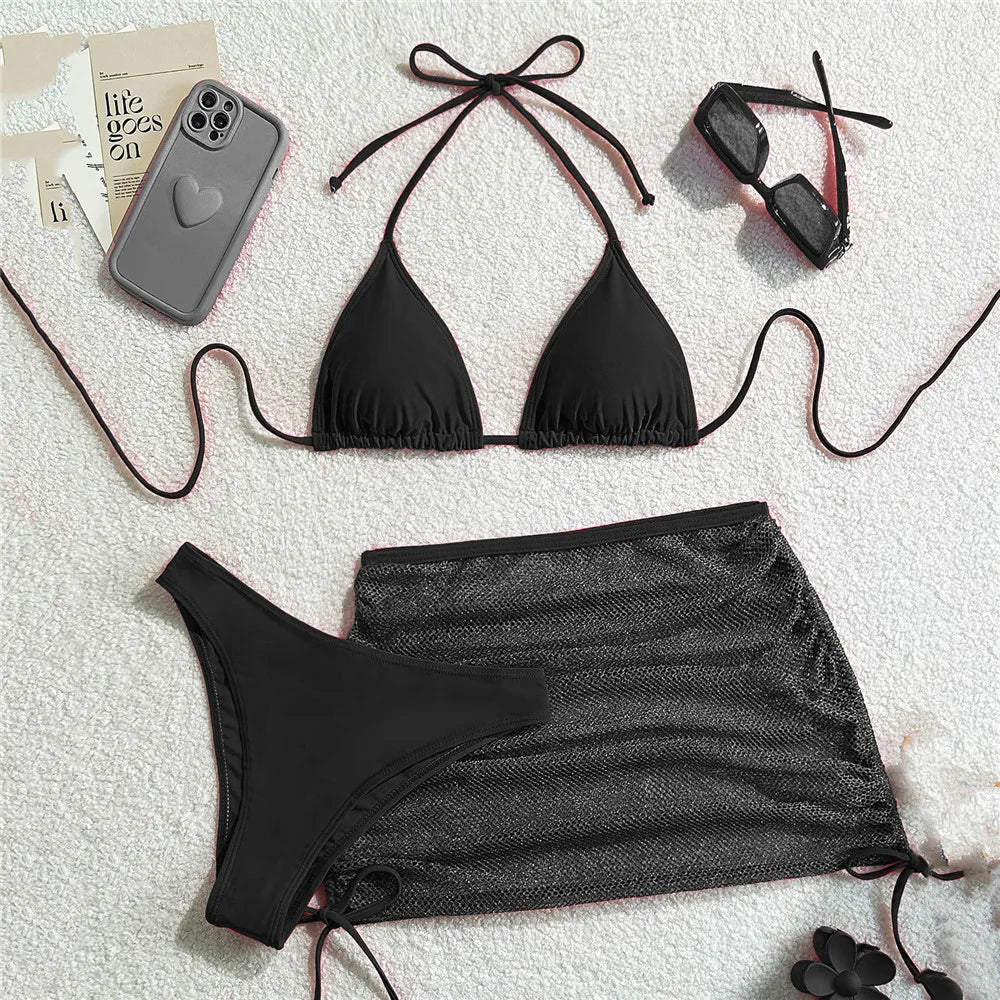 Bikini triangle 3 pièces femme