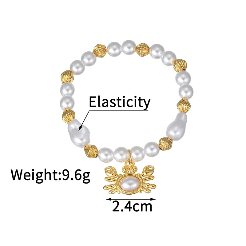 Bracelet coquillage acier doré femme