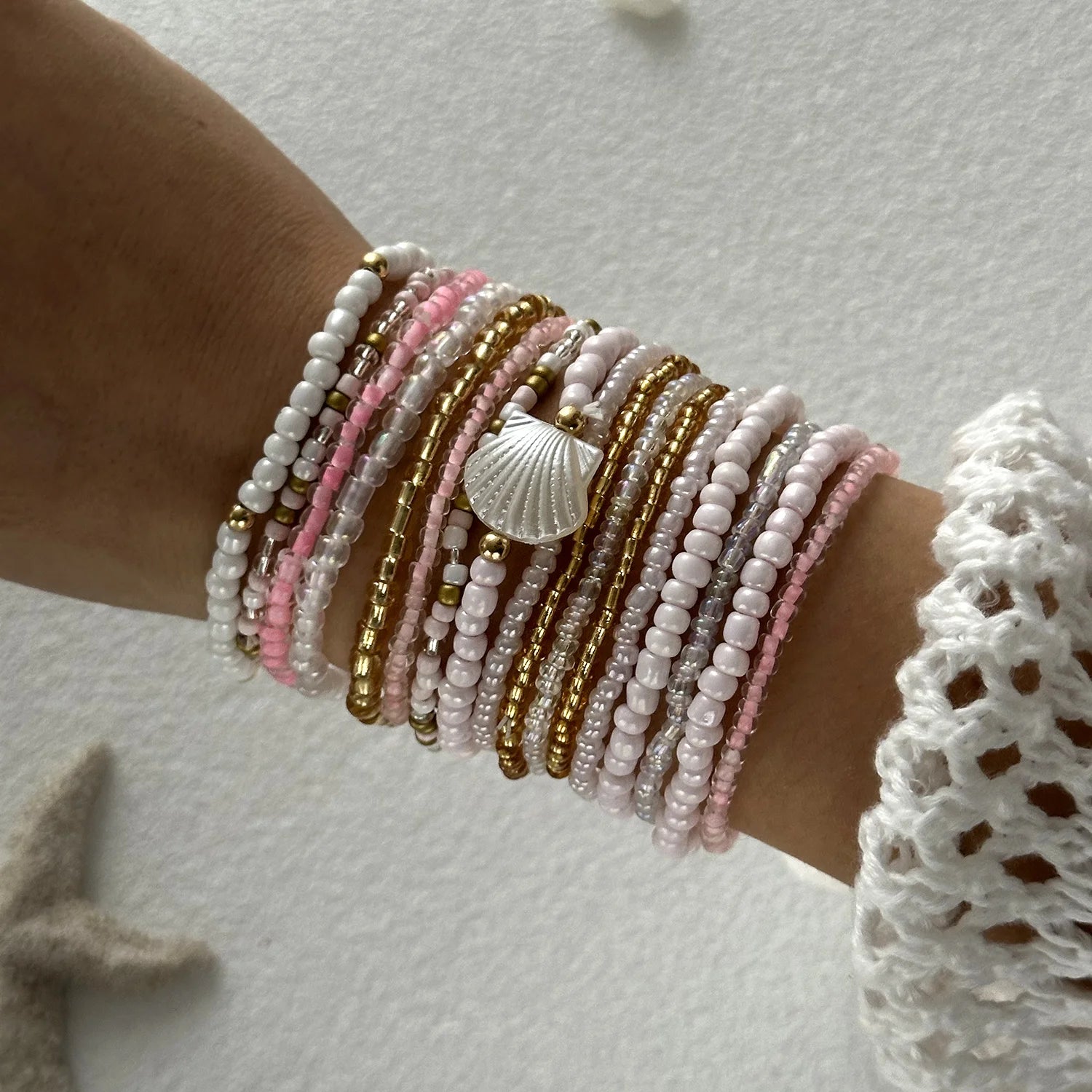 Bracelet coquillage étoile femme