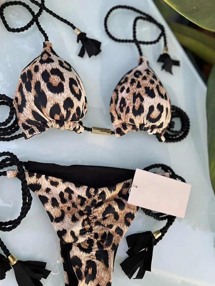 Bikini triangle string femme