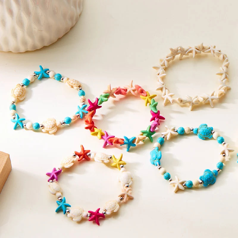 Bracelet coquillage étoile femme