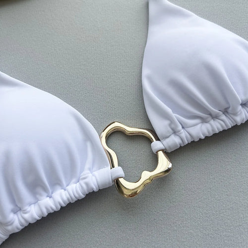 Bikini lacets fendu femme
