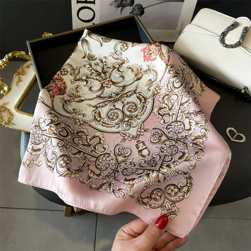 Foulard carré soie femme
