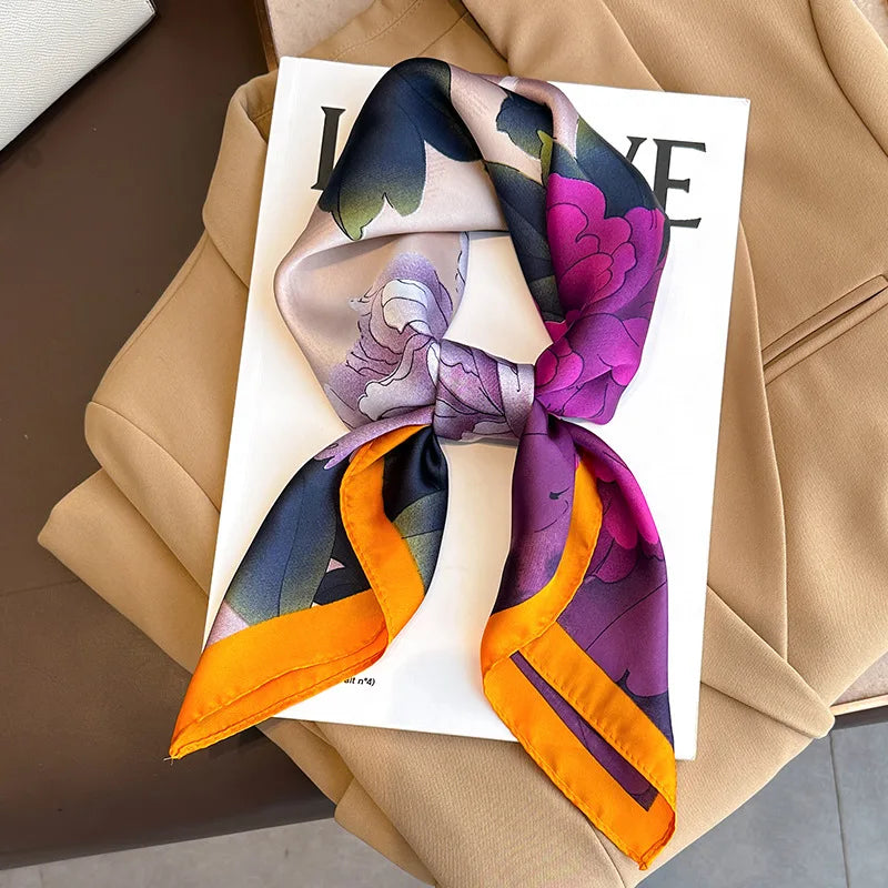 Foulard carré soie femme