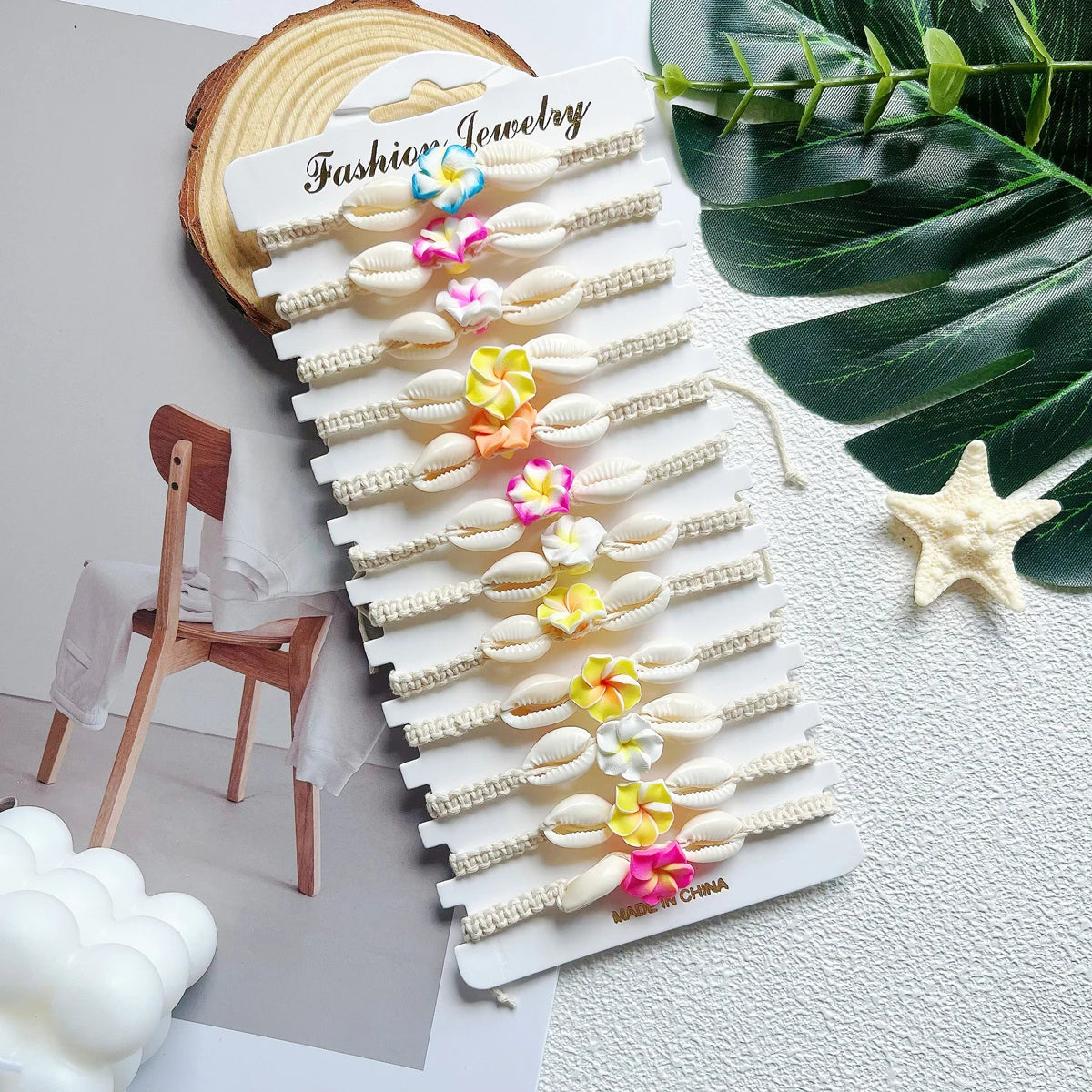 Bracelets coquillage plage mixte