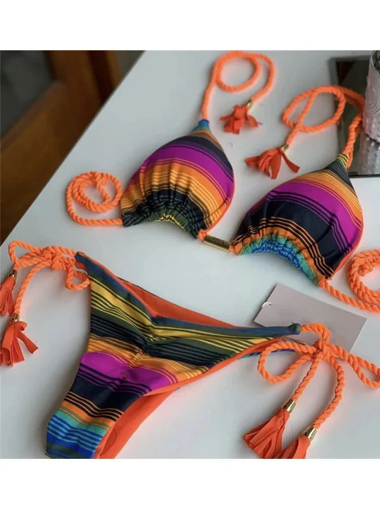 Bikini triangle string femme