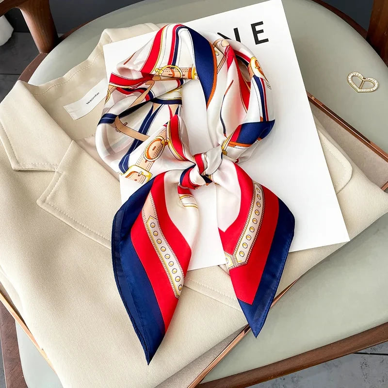 Foulard carré soie femme