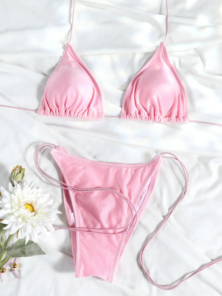 Bikini micro triangle femme