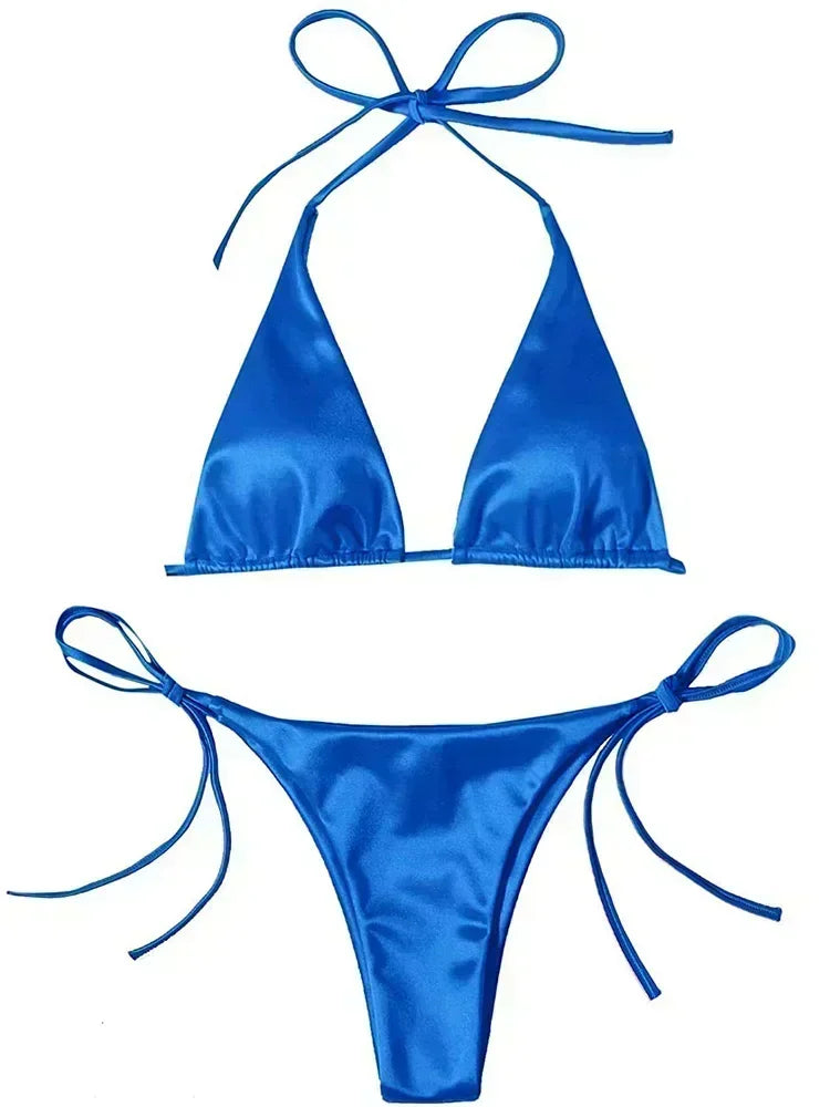 Bikini satin brésilien femme