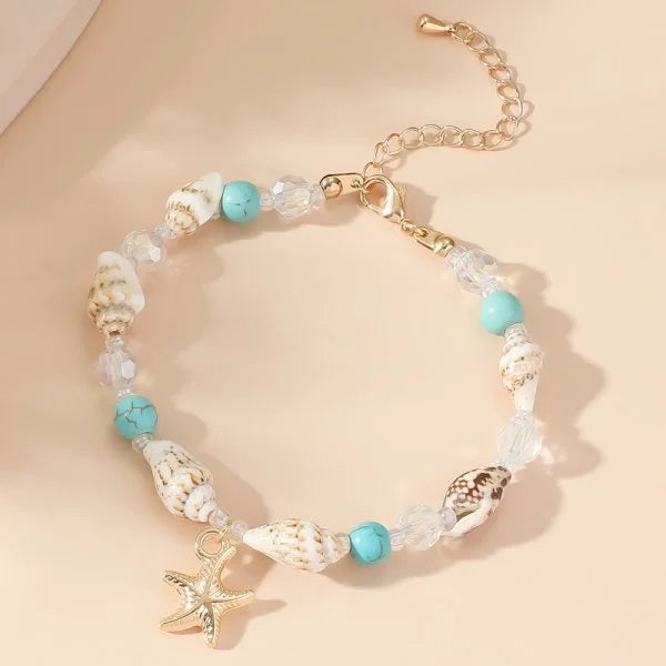 Bracelet coquillage étoile femme