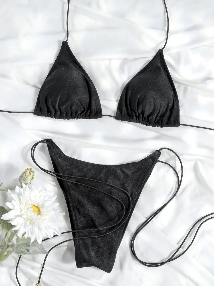 Bikini micro triangle femme