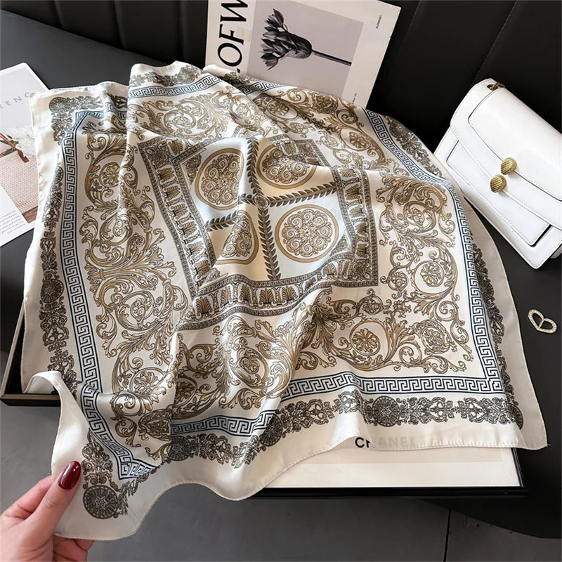 Foulard carré soie femme
