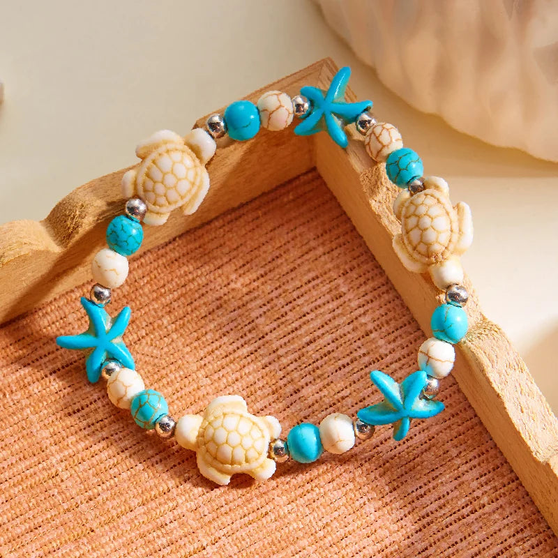 Bracelet coquillage étoile femme