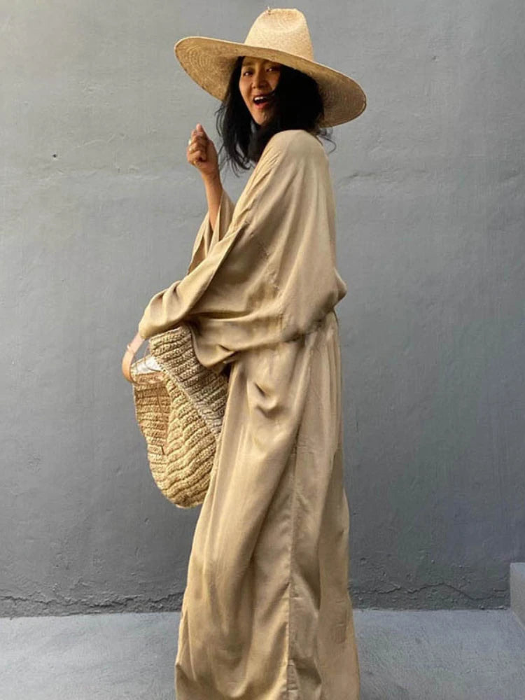 Kimono plage ceinturé femme