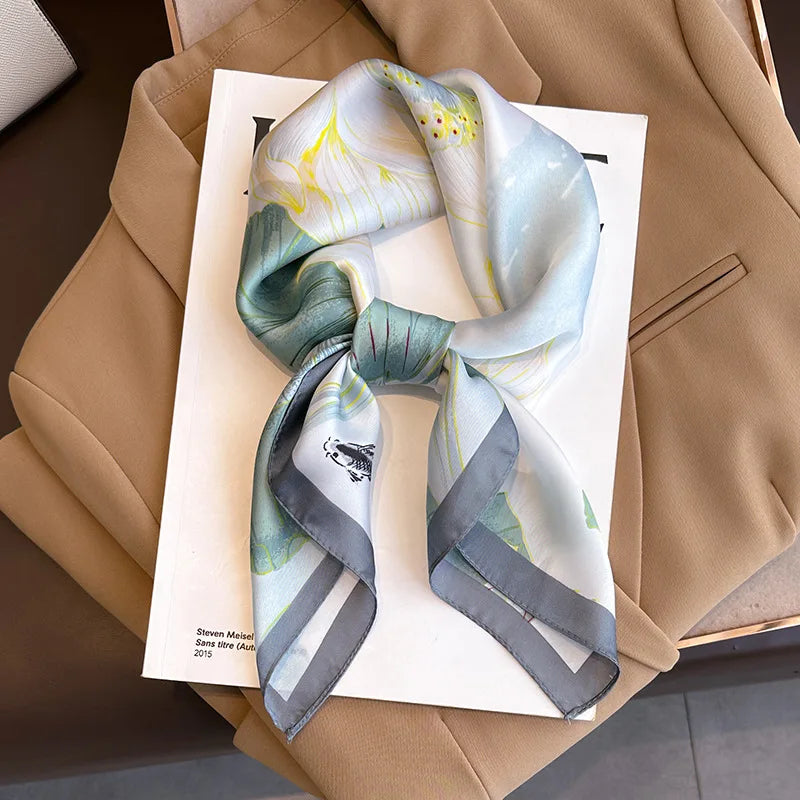 Foulard carré soie femme