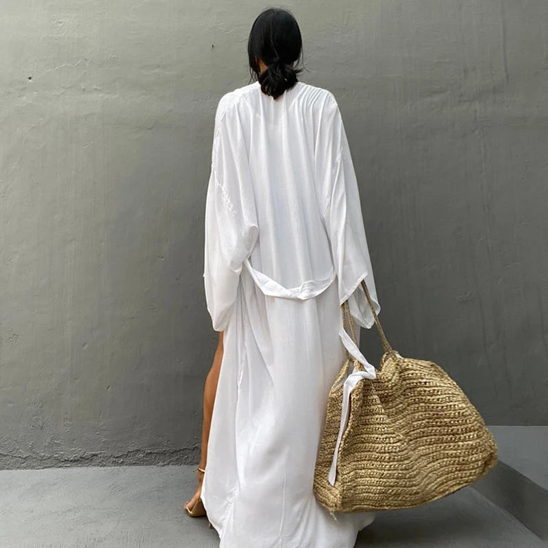 Kimono plage ceinturé femme
