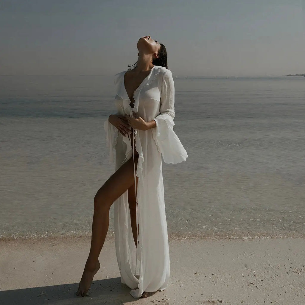 Tunique plage mousseline femme