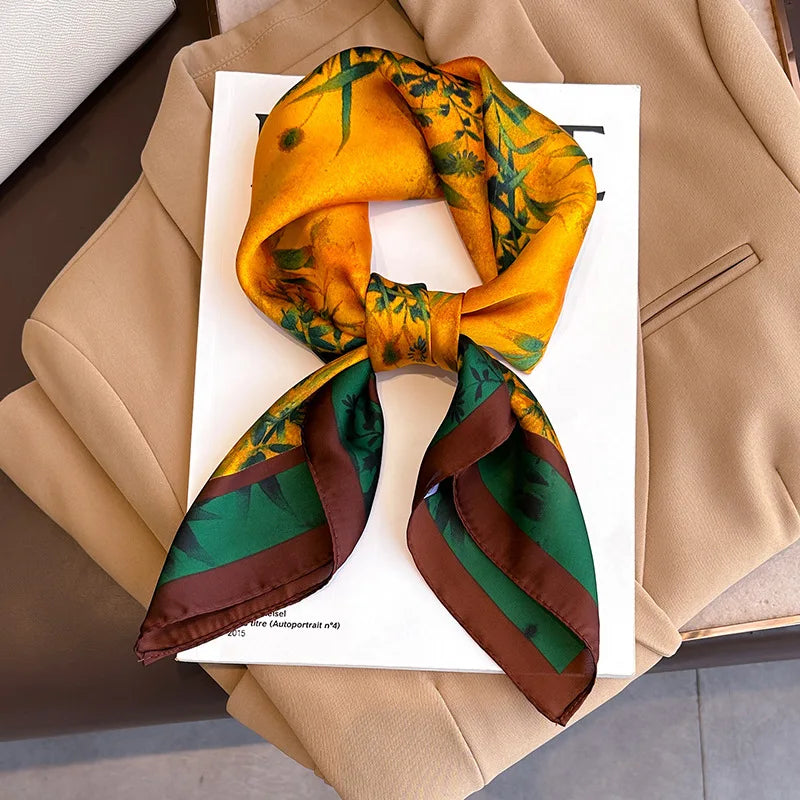 Foulard carré soie femme