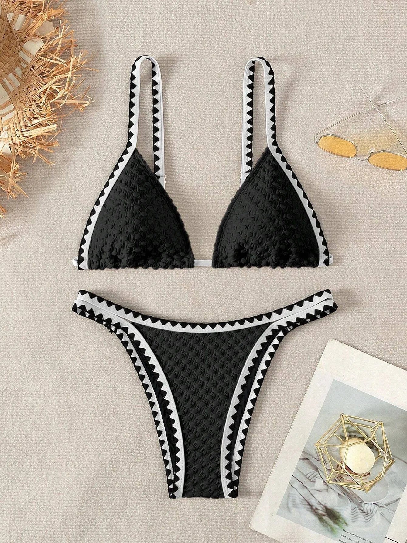 Bikini bandeau blanc femme
