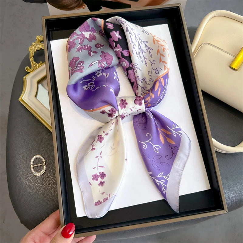 Foulard carré soie femme