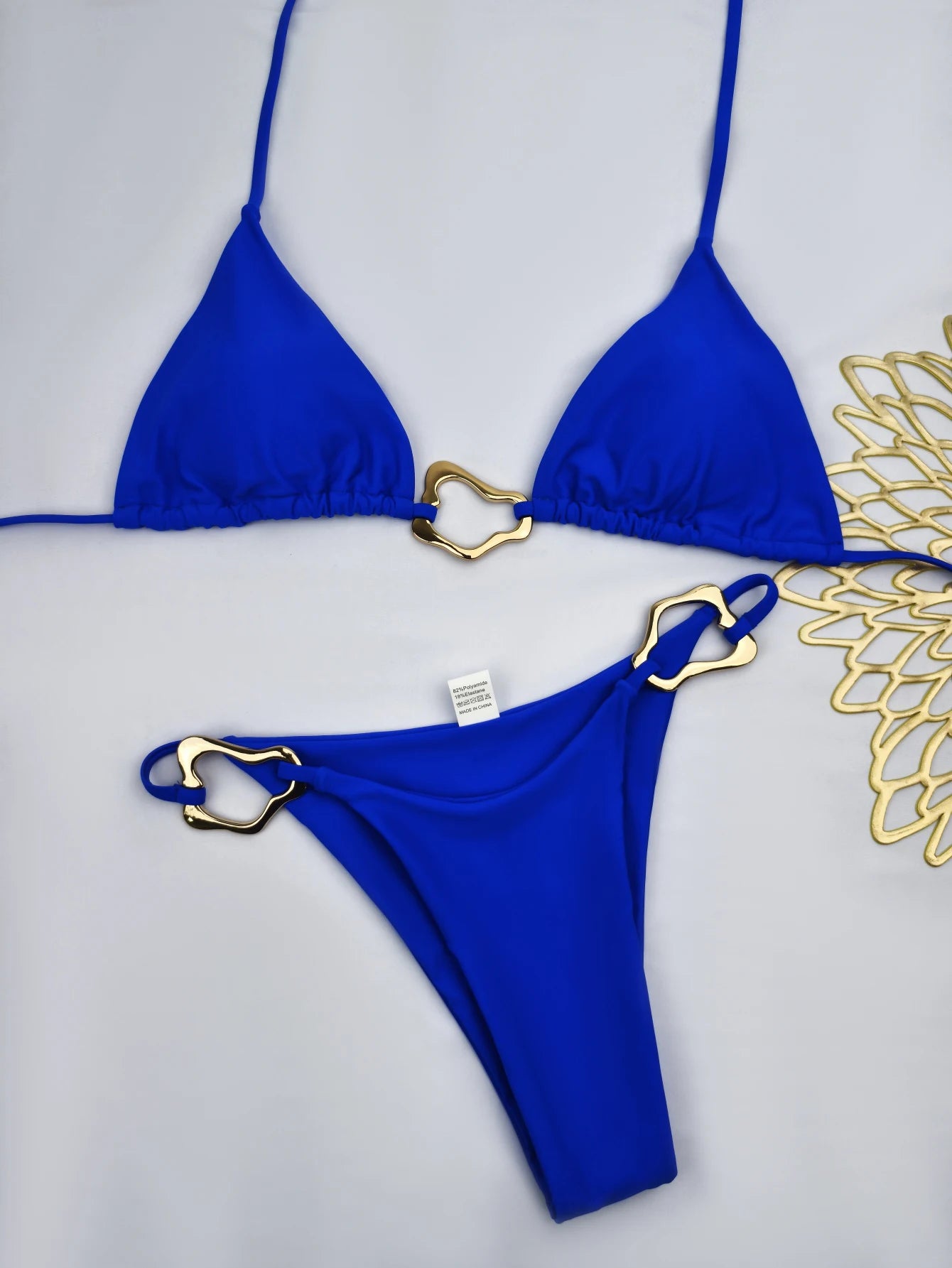 Bikini lacets fendu femme