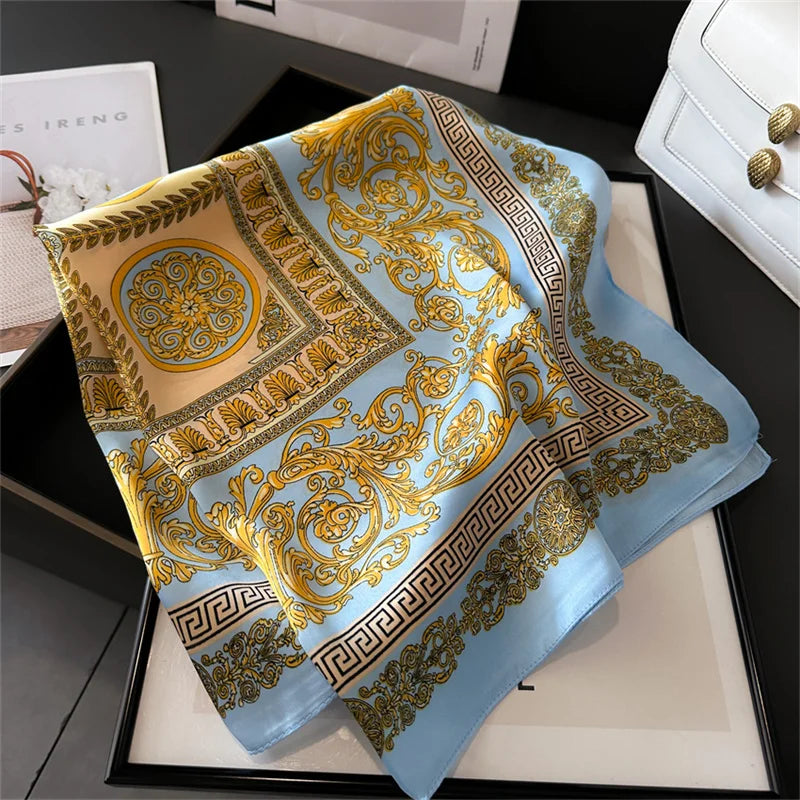 Foulard carré soie femme