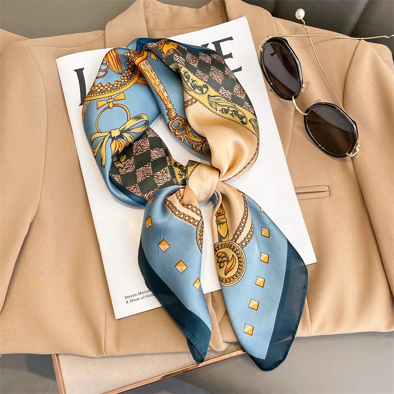 Foulard carré soie femme