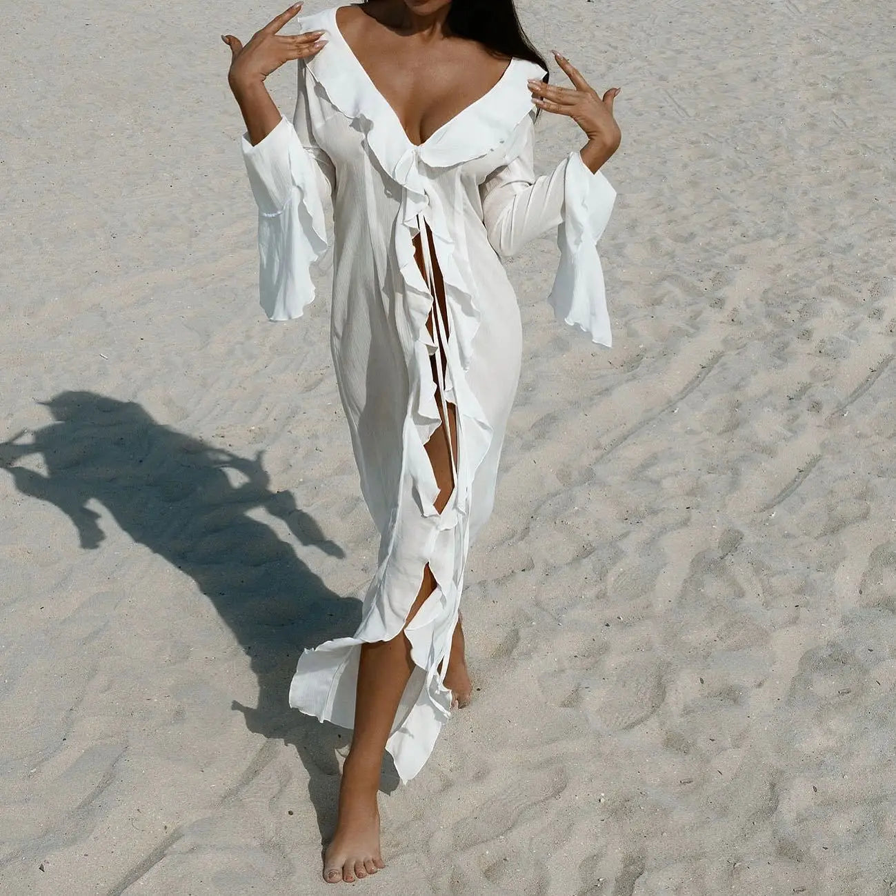 Tunique plage mousseline femme