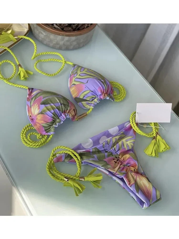 Bikini triangle string femme