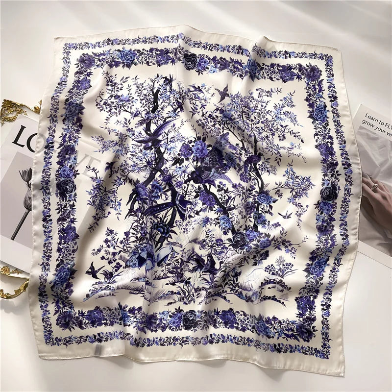 Foulard carré soie femme