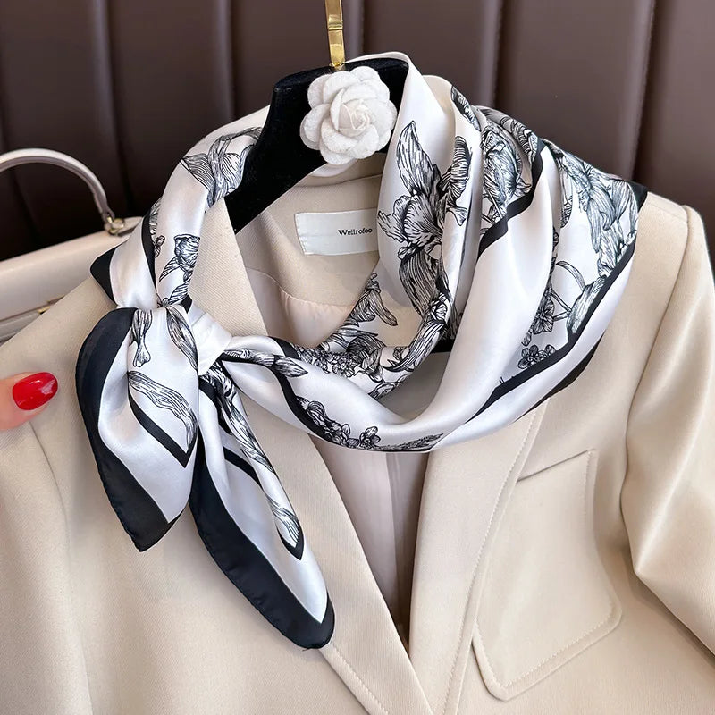 Foulard carré soie femme