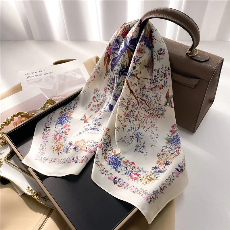Foulard carré soie femme